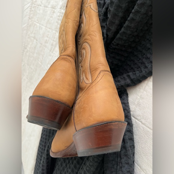 Vintage ‘80s Panhandle Slim tan western boots / women’s 6B - Picture 5 of 6